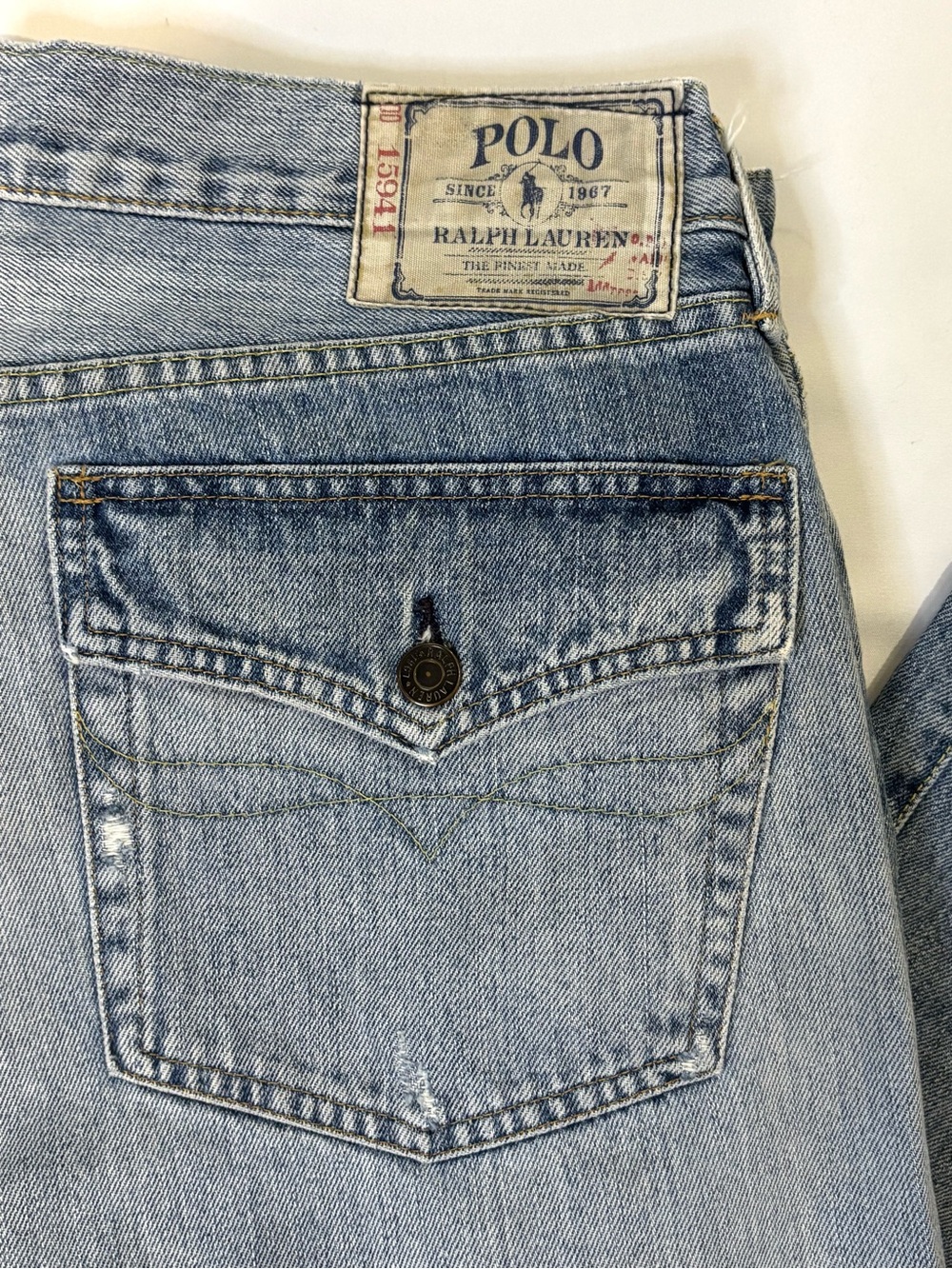 2000s vintage Polo by Ralph Lauren Light Blue Men’s Jeans - Picture 2 of 8